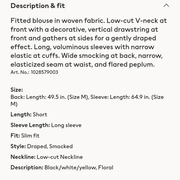 H&M draped low cut blouse - Picture 9 of 9